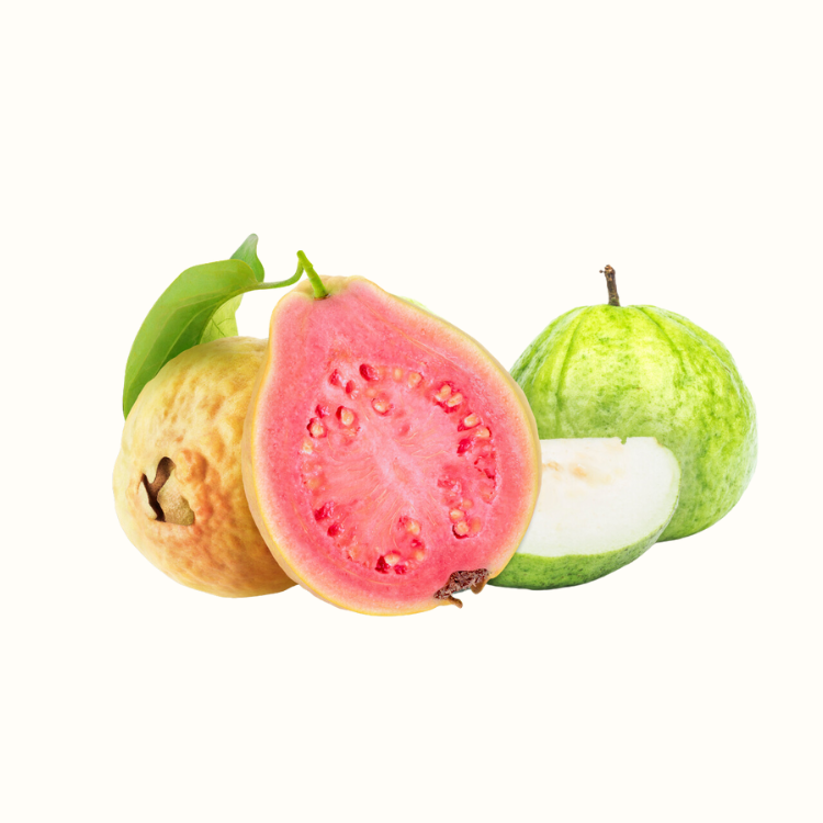 Close-up of ripe feijoa guava fruit 