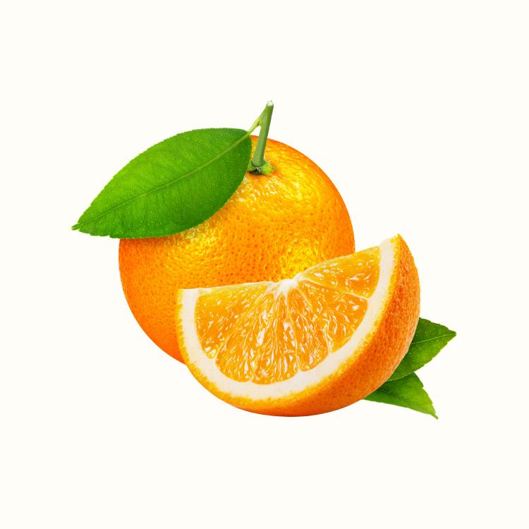 valencia orange citrus close up