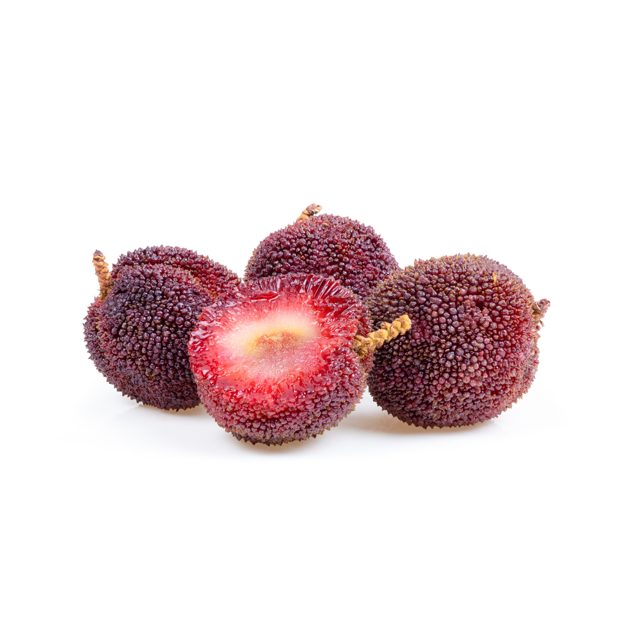Chinese Bayberry on a white background